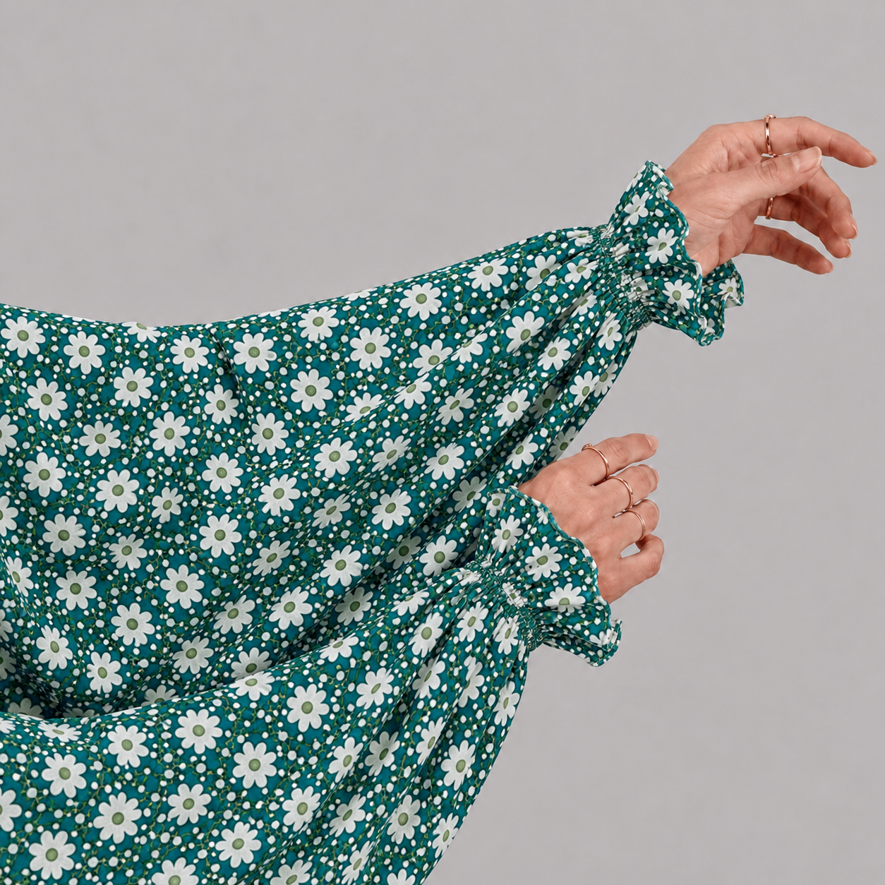 Teal Namaz Chadar - Daisy Print