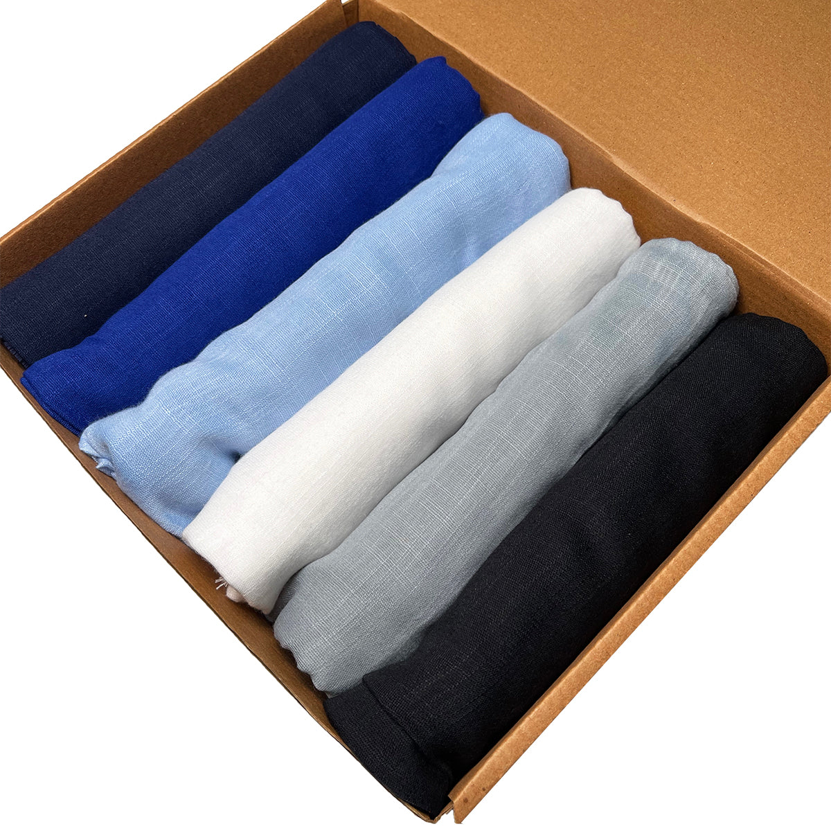 Turkish viscose Hijabs Box. Offer 6 hijabs with a wide range of chic colors. 