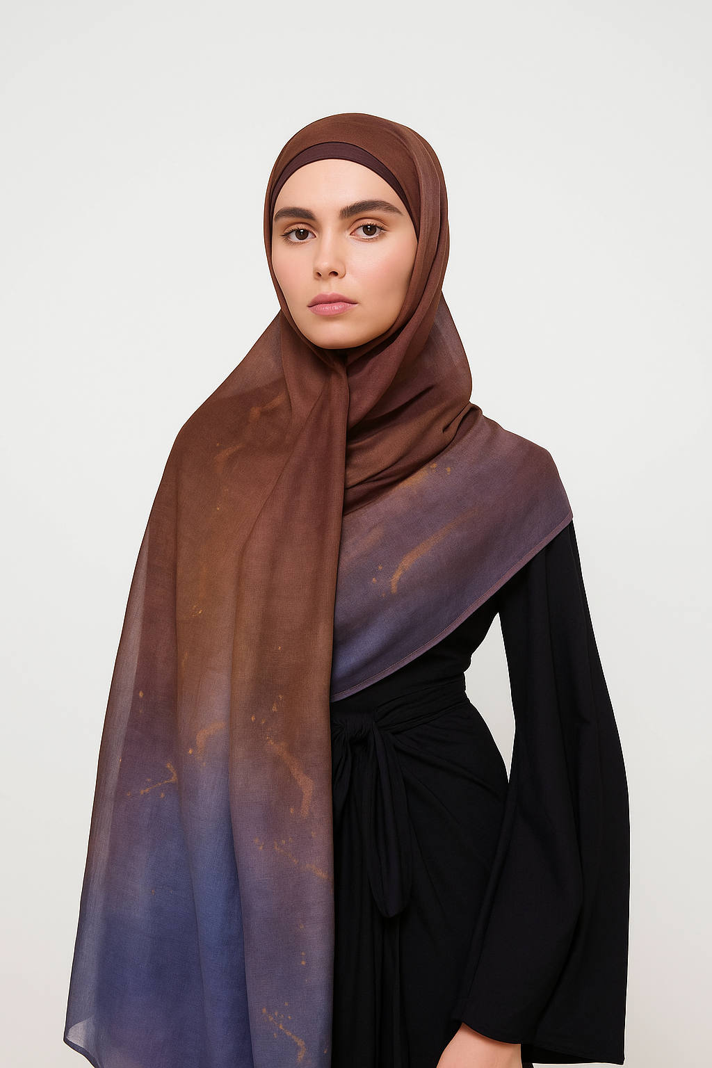 Printed Modal Hijab - Twilight Mocha