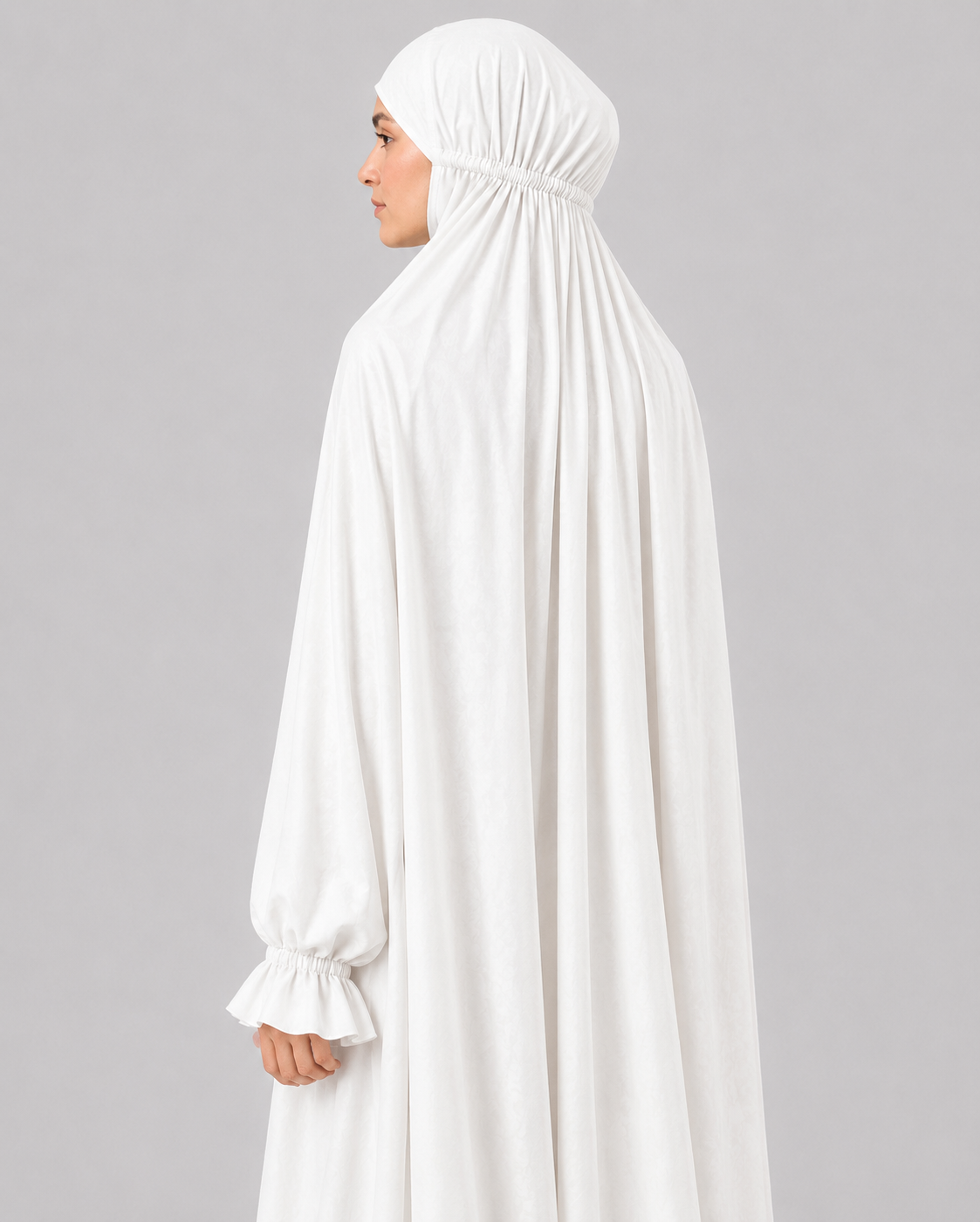 White Namaz Chadar - Plain
