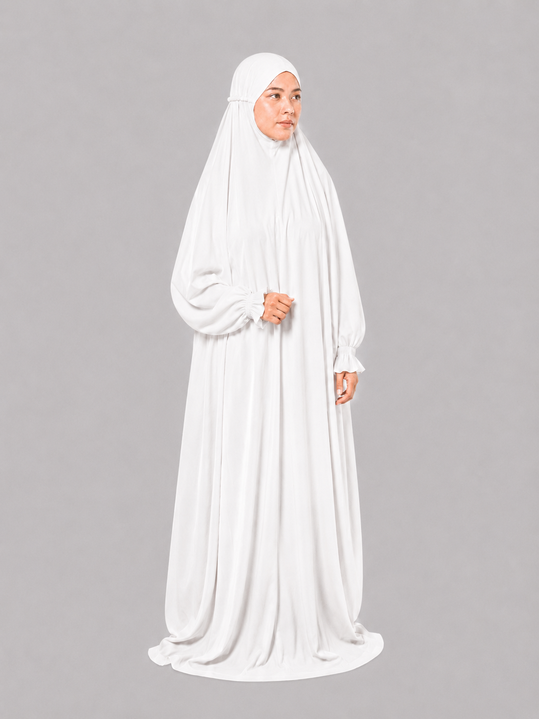 White Namaz Chadar - Plain